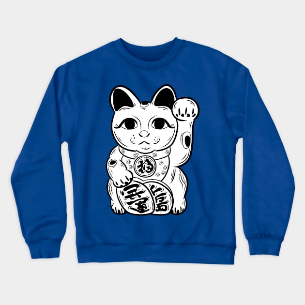 Maneki Neko Crewneck Sweatshirt by absolemstudio